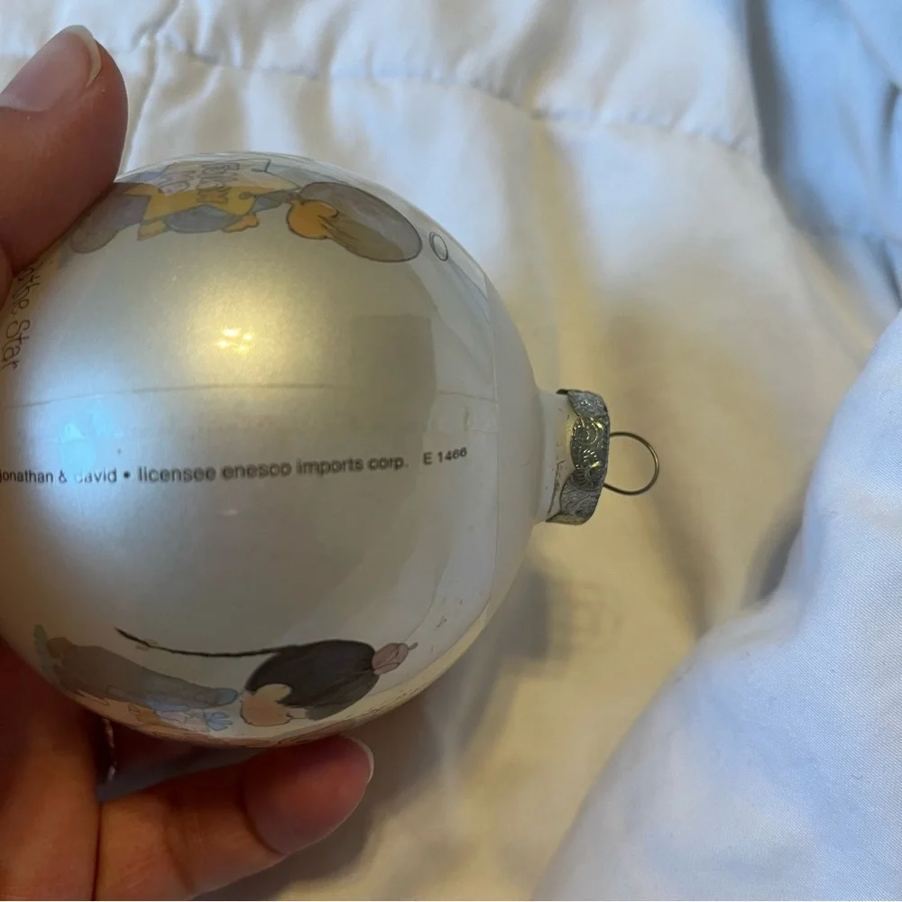 Vintage 1980 Precious Moments Jonathan & David Ornament They Followed The Star